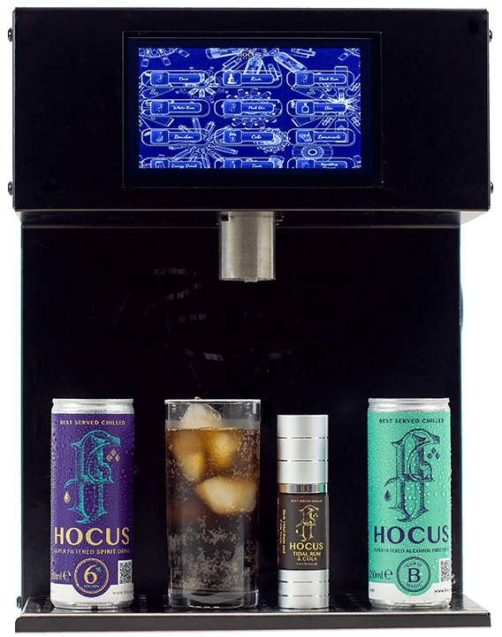Hocus Inception Machine with rum and cola